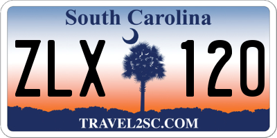 SC license plate ZLX120