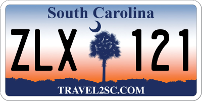SC license plate ZLX121