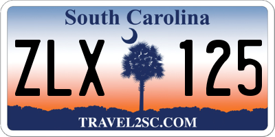SC license plate ZLX125
