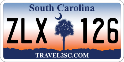SC license plate ZLX126