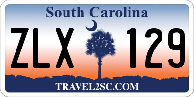 SC license plate ZLX129