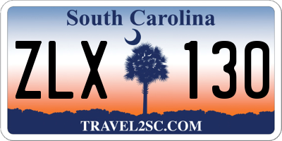 SC license plate ZLX130