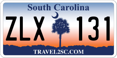 SC license plate ZLX131