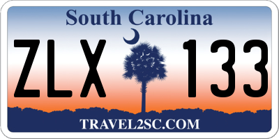 SC license plate ZLX133