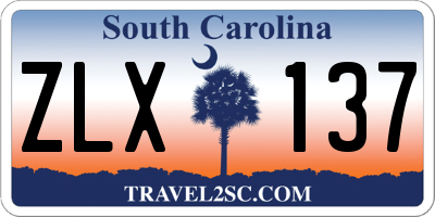 SC license plate ZLX137