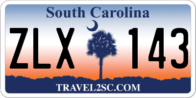 SC license plate ZLX143