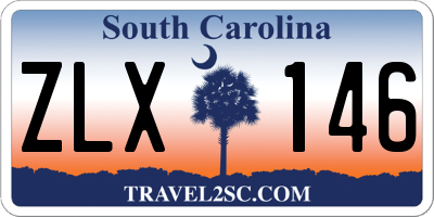 SC license plate ZLX146