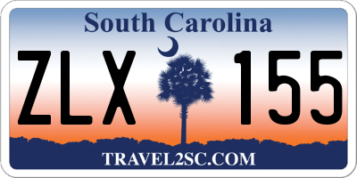 SC license plate ZLX155