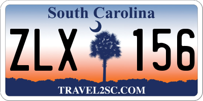 SC license plate ZLX156