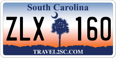 SC license plate ZLX160