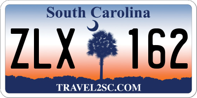 SC license plate ZLX162