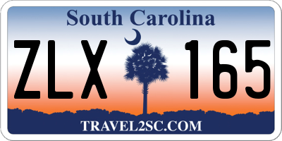 SC license plate ZLX165