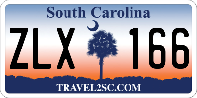 SC license plate ZLX166