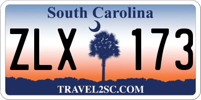 SC license plate ZLX173