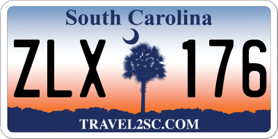 SC license plate ZLX176