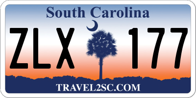 SC license plate ZLX177