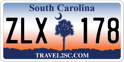 SC license plate ZLX178