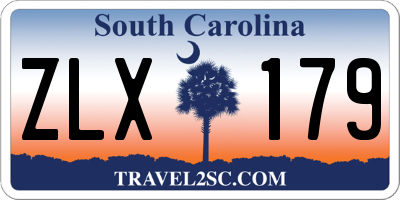 SC license plate ZLX179