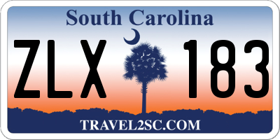 SC license plate ZLX183