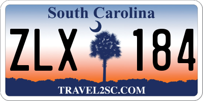 SC license plate ZLX184