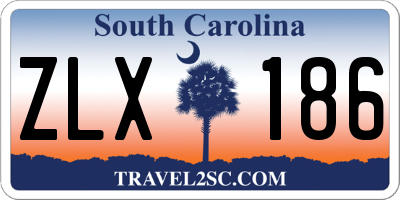 SC license plate ZLX186