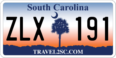 SC license plate ZLX191