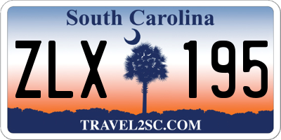 SC license plate ZLX195
