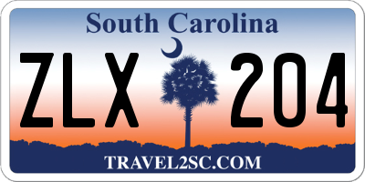 SC license plate ZLX204