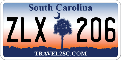 SC license plate ZLX206