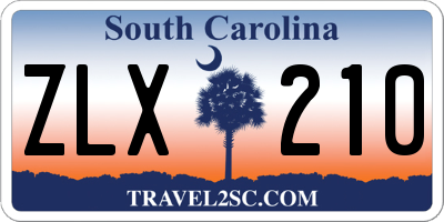 SC license plate ZLX210