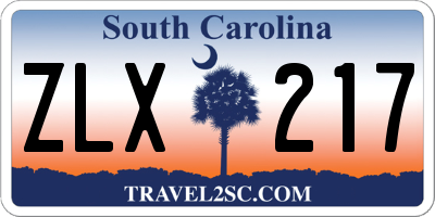 SC license plate ZLX217