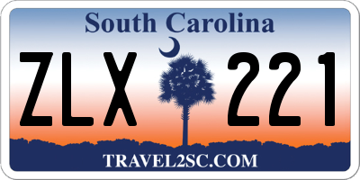 SC license plate ZLX221