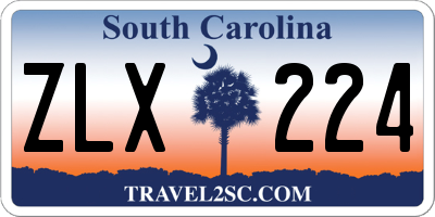 SC license plate ZLX224