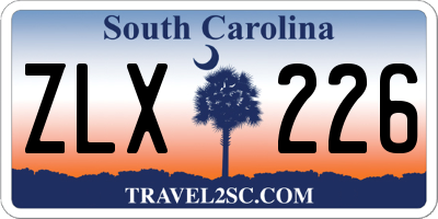 SC license plate ZLX226