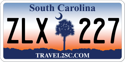 SC license plate ZLX227