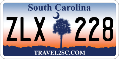 SC license plate ZLX228
