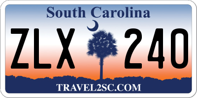 SC license plate ZLX240