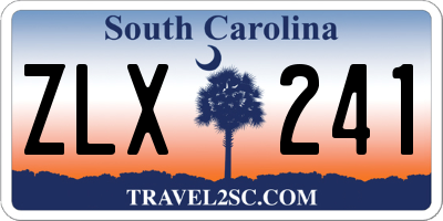 SC license plate ZLX241