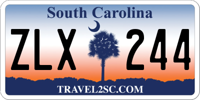 SC license plate ZLX244
