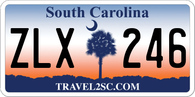 SC license plate ZLX246
