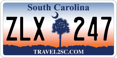 SC license plate ZLX247