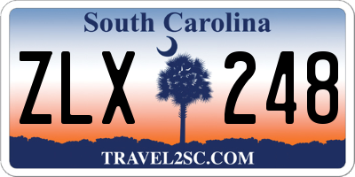 SC license plate ZLX248