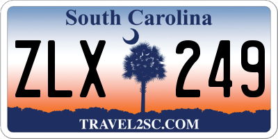 SC license plate ZLX249