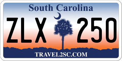 SC license plate ZLX250