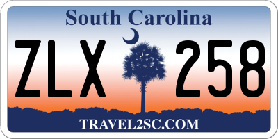 SC license plate ZLX258
