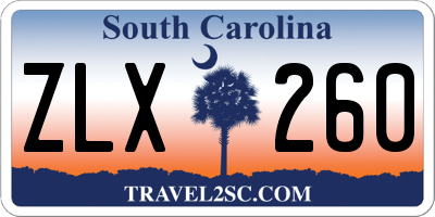 SC license plate ZLX260