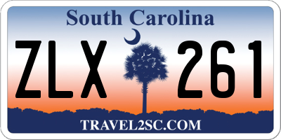SC license plate ZLX261