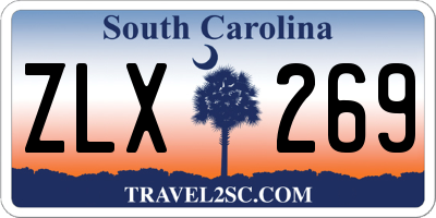 SC license plate ZLX269