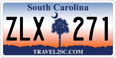 SC license plate ZLX271
