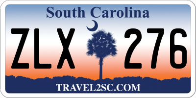 SC license plate ZLX276